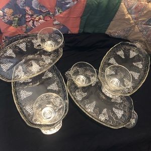 Serva-Snack Anchor Hocking Glass 4pc set